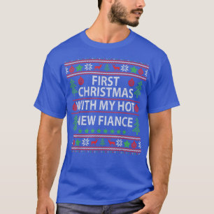 T-shirt Premier Noël Avec Mon Nouveau Chaud Fiance Xmas Co