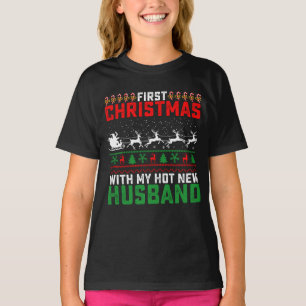 T-shirt Premier Noël avec mon nouveau mari sexy laid