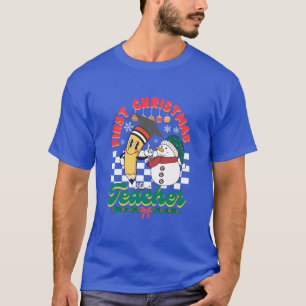 T-shirt Premier Noël Comme Enseignant - Snowmen de Noël