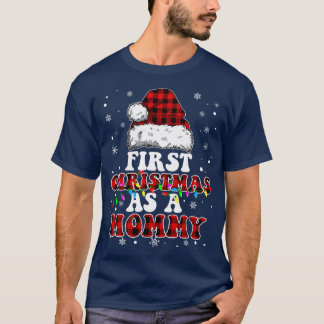 T-shirt Premier Noël Comme Maman Santa Hat Rouge Plaid Buf