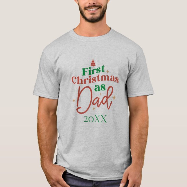 T-shirt Premier Noël Comme Papa Nouveau Père (Devant)