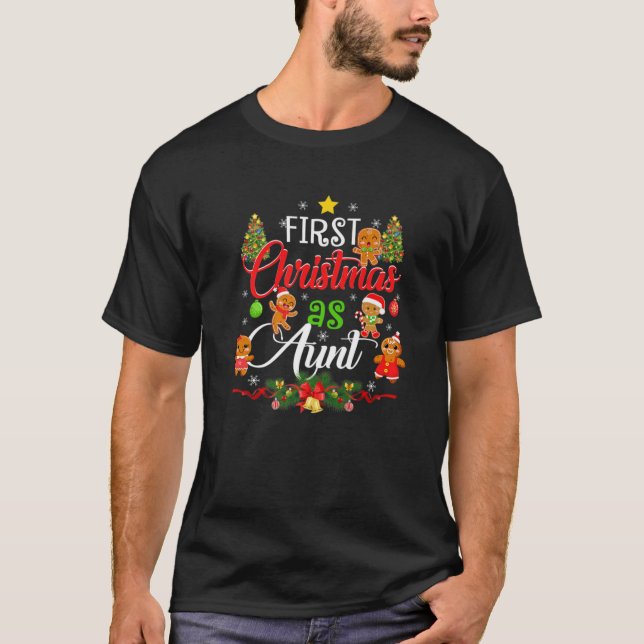 T-shirt Premier Noël Comme Tante Famille Correspondant Paj (Devant)