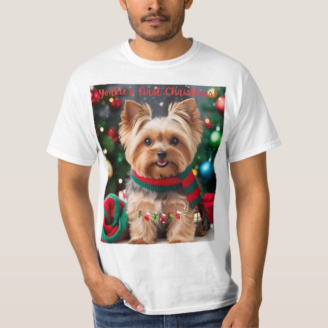 T-shirt Premier Noël de Yorkie ! (Devant)