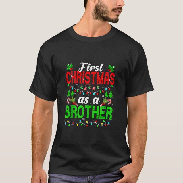 T-shirt Premier Noël En Famille Frère Feux Feux Pa (Devant)