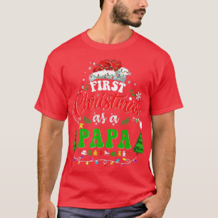T-shirt Premier Noël en tant que Papa Santa Hat Ugly Xmas 