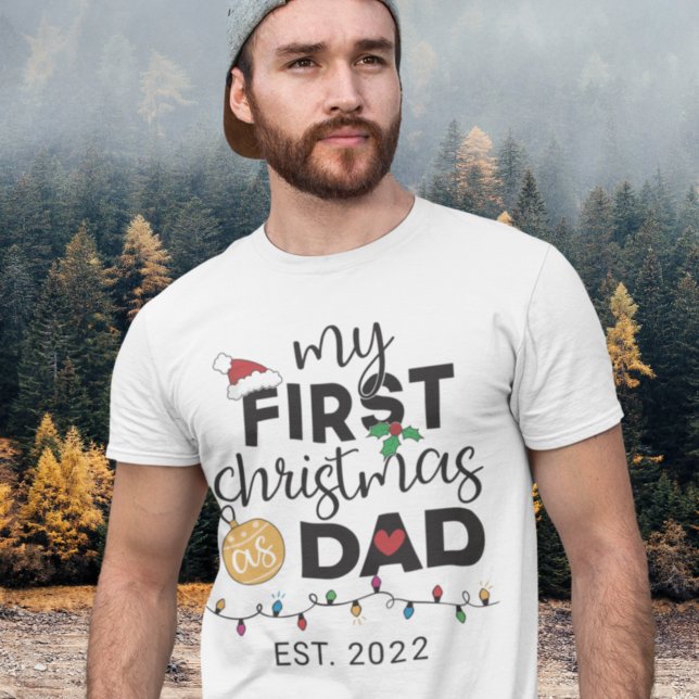 T-shirt Premier Noël en tant que père - famille appariemen (Créateur téléchargé)