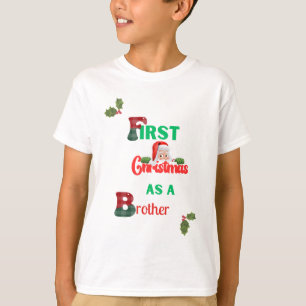 T-shirt Premier Noël Frère Enfants Vacances