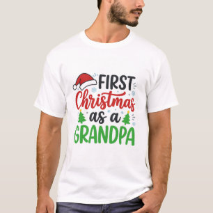 T-shirt Premier Noël Grand-père Chapeau de Père Noël