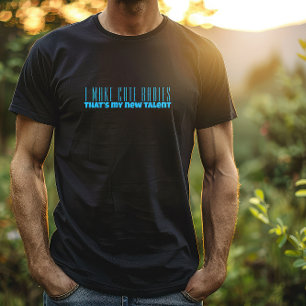 T-shirt Premier papa jour lettre bleue humour
