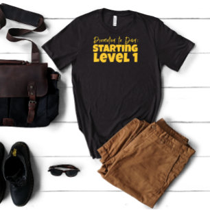 T-shirt Premier papa jour lettre jaune humour