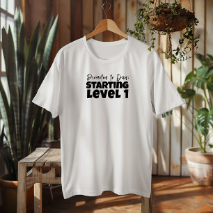 T-shirt Premier papa jour lettre noire humour