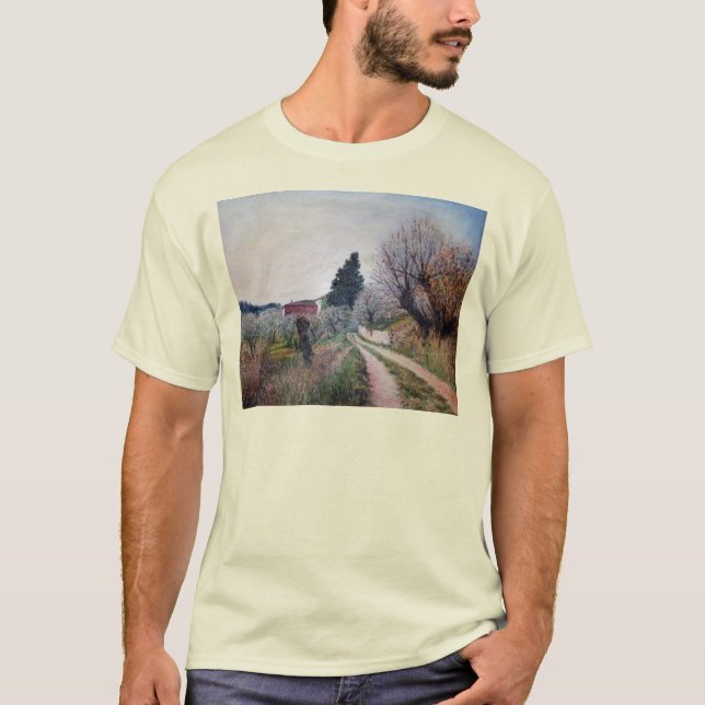 T-SHIRT PREMIER PRINTEMPS EN PAYSAGE TOSCANE (Devant)