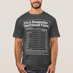 T-shirt Premier répondant Faits nutritionnels Funny EMS E