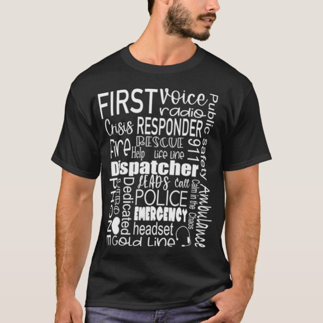 T-shirt Premier répondeur du répartiteur (Devant)