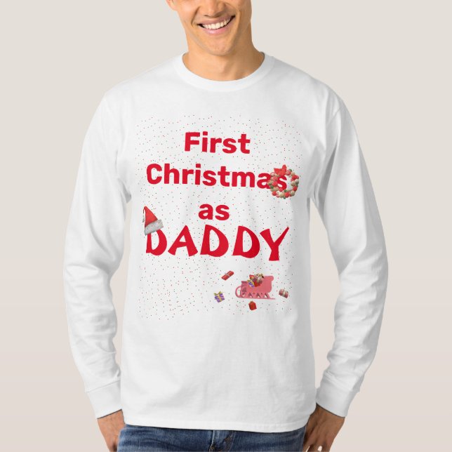 T-shirt Premier Sweatshirt de Noël de papa (Devant)