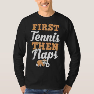 T-shirt Premier Tennis Puis Naps Drôle Sloth Funny Retro S