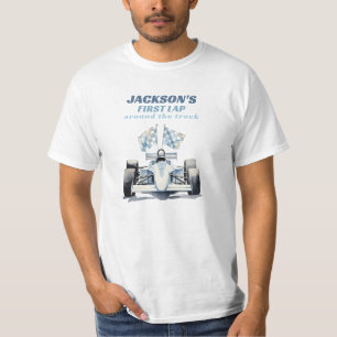 T-shirt Premier tour autour de la piste Voiture de course 