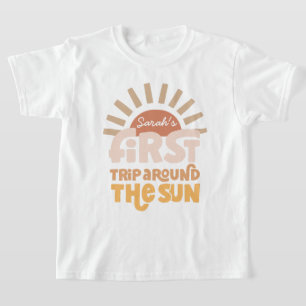 T-shirt Premier Tour Autour du Soleil Rétro Enfants 1er An