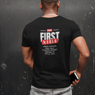 T-shirt Premier vol en solo personnalisé PILOTE Avion