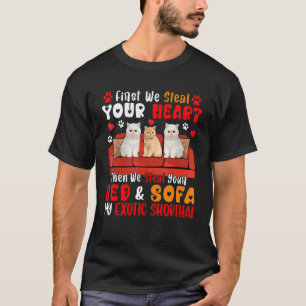 T-shirt Premier Voler Cœur Mignon Puis Coucher Mon Exotiqu