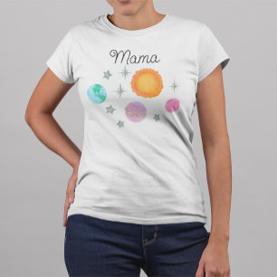 T-shirt Premier Voyage Rose Autour Du Soleil Mama 1Er Anni