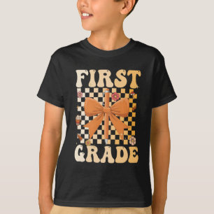 T-shirt Première Année Retour À L'École Automne Bow Coquet