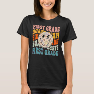 T-shirt Première année visage souriant groovy premier jour