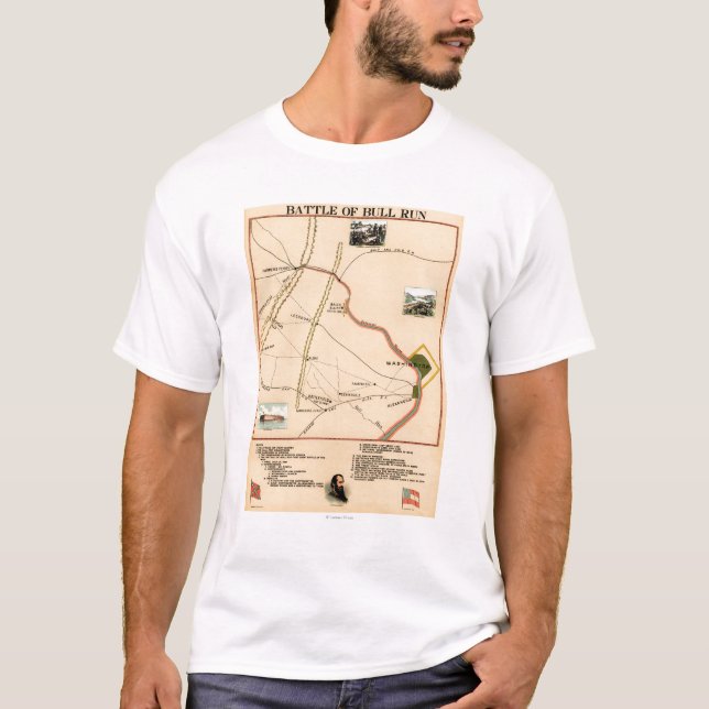 T-shirt Première bataille de course de Taureau - guerre (Devant)