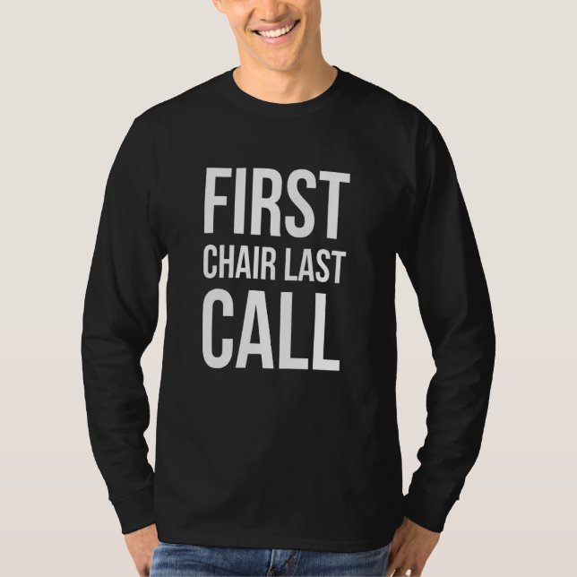 T-shirt Première Chaise Citation De Ski Dernier - Ski Et N (Devant)