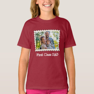 T-shirt PREMIÈRE CLASSE DAD Best Papa photo horizontale pe