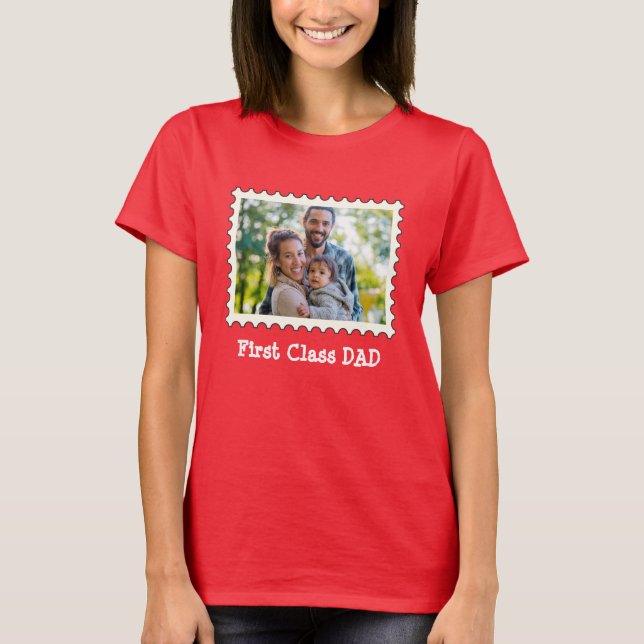 T-shirt PREMIÈRE CLASSE DAD Best Papa photo horizontale pe (Devant)