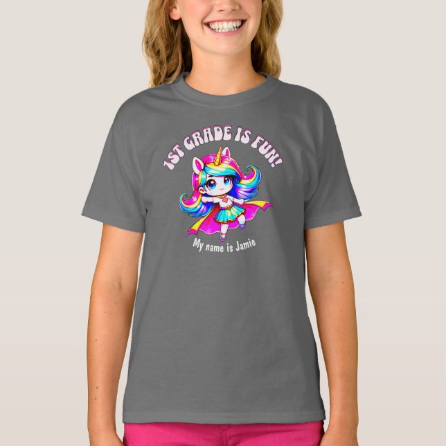 T-shirt Première classe est amusant citation texte rose T- (Devant)