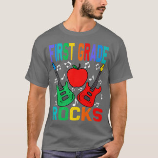 T-shirt Première Classe Rocks Retour À L'École Guitare318