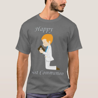 T-shirt Première communion Kneeling Redhead Boy