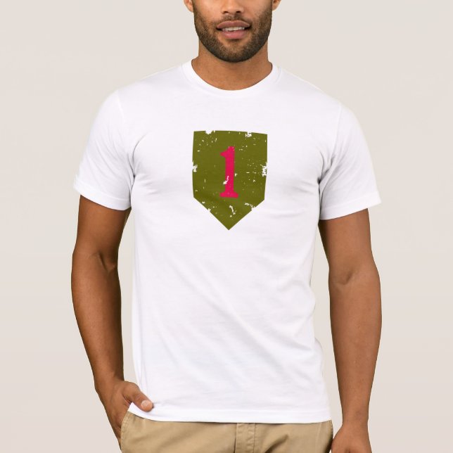T-shirt Première division d'infanterie "Big Red One" en dé (Devant)