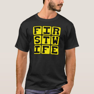 T-shirt Première épouse, mariage humoristique