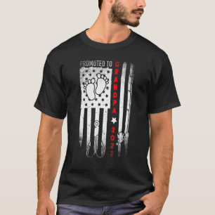 T-shirt Première fois grand-père pêche drapeau des États-U