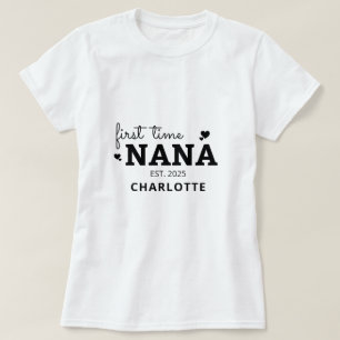 T-shirt première fois nana grand-mère Fête des mères Cadea