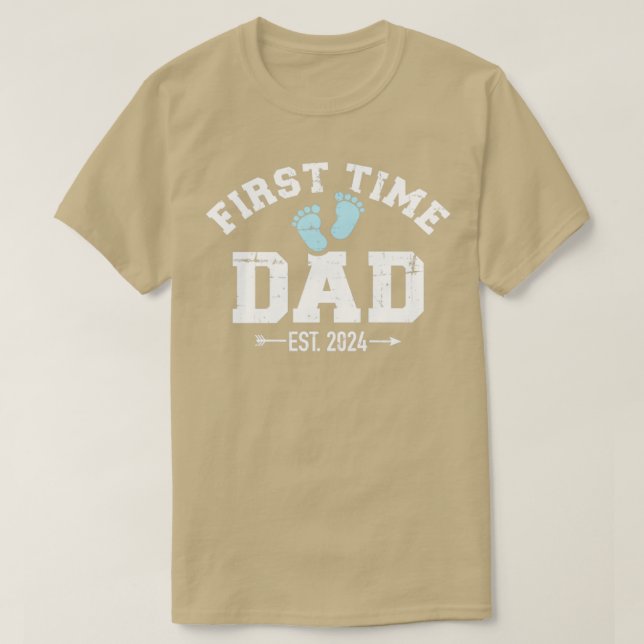T-shirt Première fois papa 2024 faire-part de grossesse (Design devant)