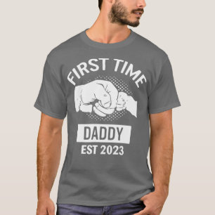 T-shirt Première Fois Papa Nouveau Papa Est 2023 Chemise P