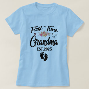 T-shirt Première grand-mère est. 2025 pour la nouvelle gra