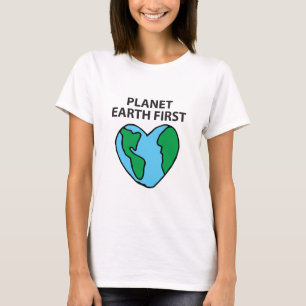 T-shirt Première Icône écologique Joyeuse Clipart terre