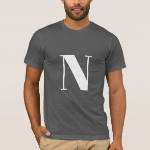 T-shirt Première lettre Monogram Modern Stylish Trendy