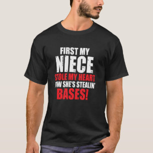 T-shirt Première Ma Nièce M'A Volé Le Coeur Maintenant Ell