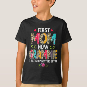 T-shirt Première maman grammie je continue de mieux mères
