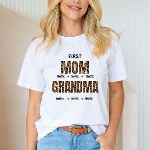 T-shirt PREMIÈRE MAMAN MAINTENANT MAMIE Nana & noms person