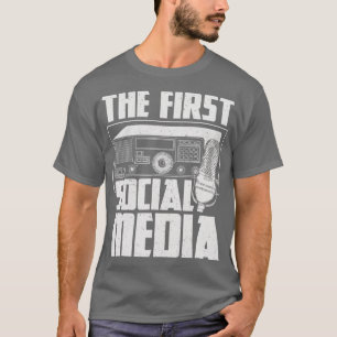 T-shirt Première radio amateur de médias sociaux Ham Radio