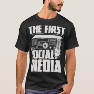 T-shirt Première radio amateur de médias sociaux Ham Radio