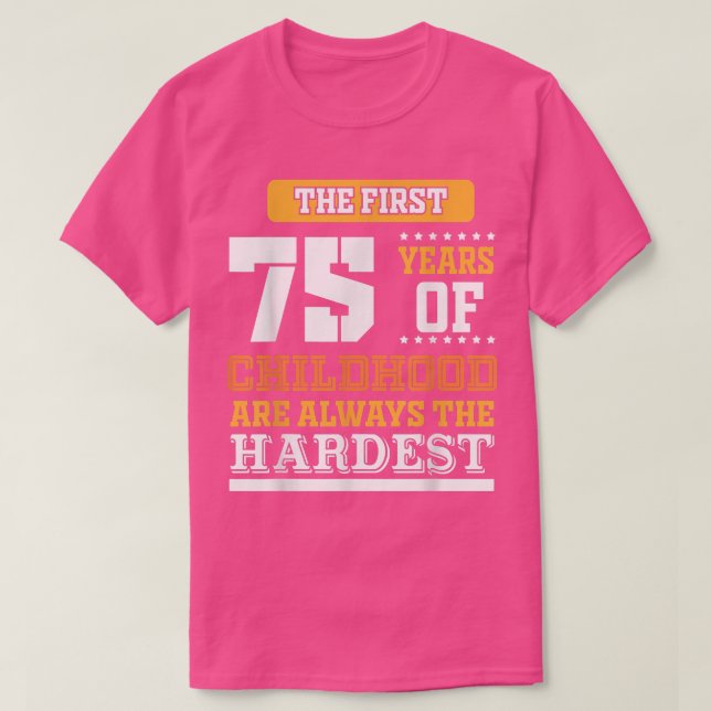 T-shirt Premières 75 années d'enfance (Design devant)