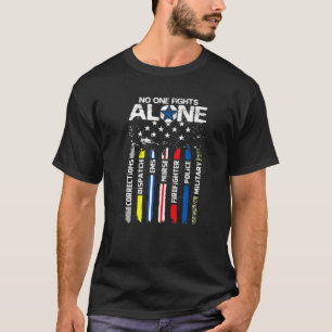 T-shirt Premières réponses Police de ligne mince améric